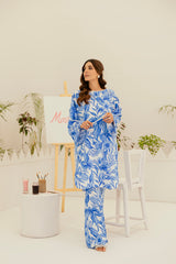 Floral embroidered motifs on sleeves with bell bottoms